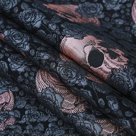 Metallic Rose Jacquard Fabric 